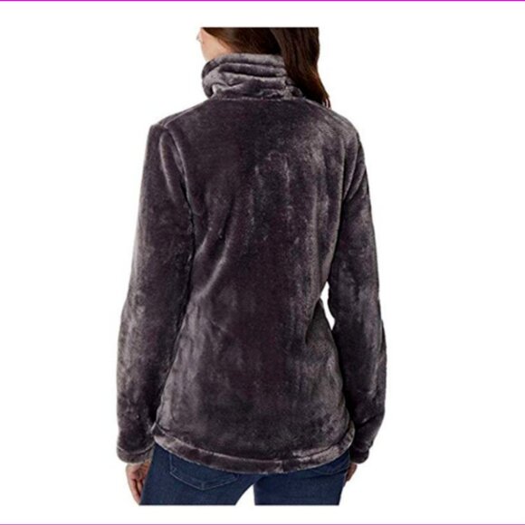 NWoT 32 Degrees Heat Women's Plush Faux Fur Teddy Jacket Purple Size M $80 JK652 - Picture 2 of 2